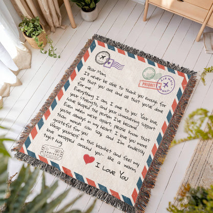 Letter To Mom - Heirloom Woven Blanket (Portrait)