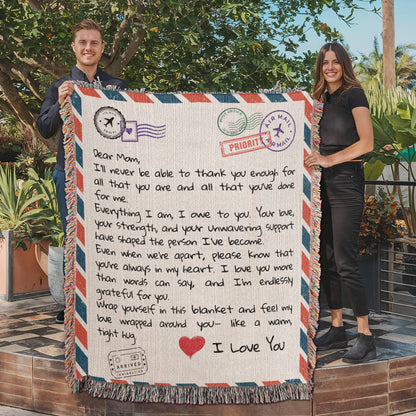 Letter To Mom - Heirloom Woven Blanket (Portrait)