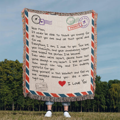 Letter To Mom - Heirloom Woven Blanket (Portrait)