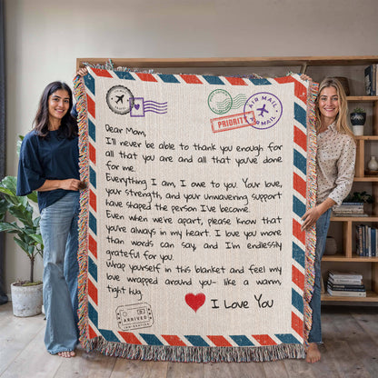 Letter To Mom - Heirloom Woven Blanket (Portrait)