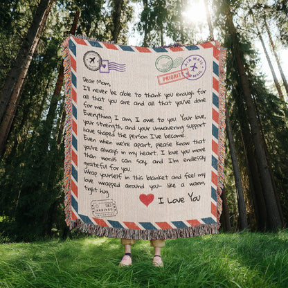 Letter To Mom - Heirloom Woven Blanket (Portrait)