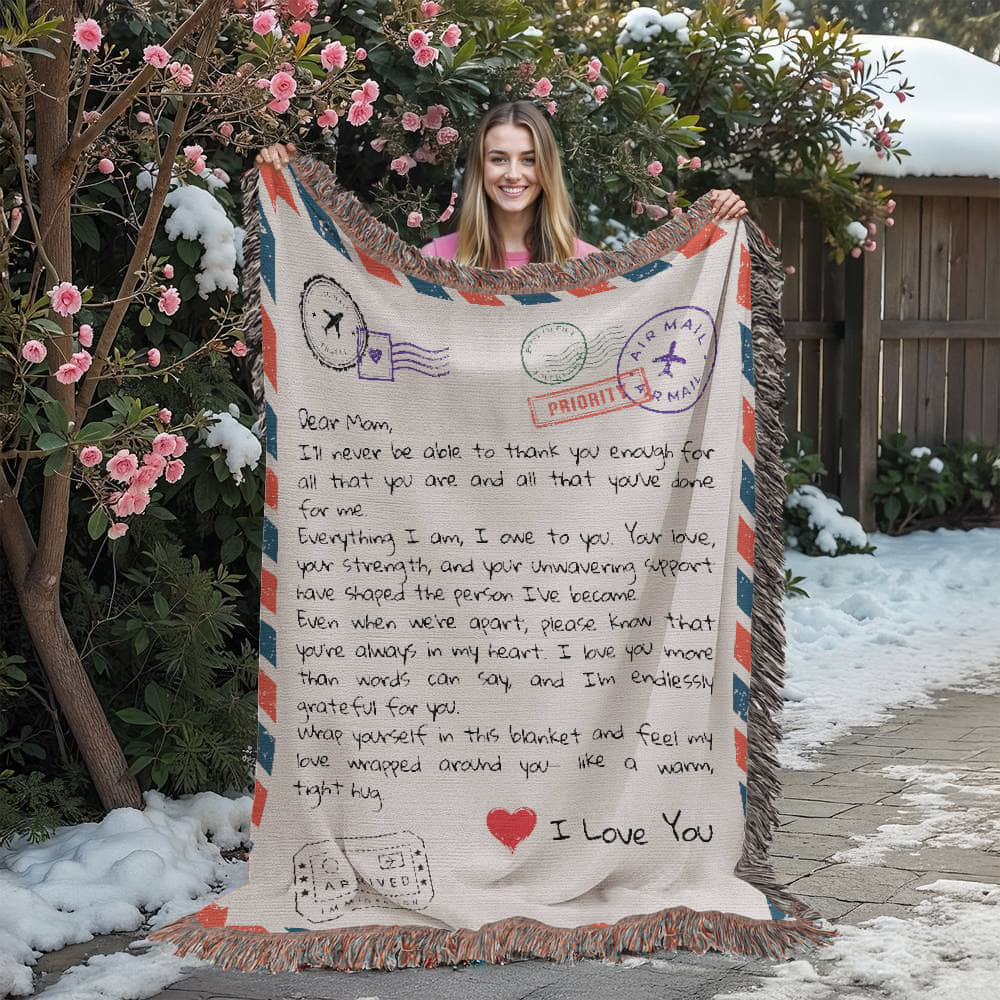 Letter To Mom - Heirloom Woven Blanket (Portrait)
