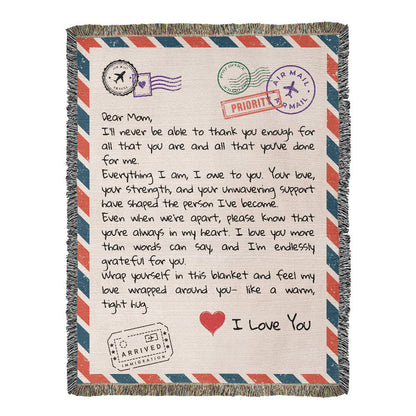 Letter To Mom - Heirloom Woven Blanket (Portrait)
