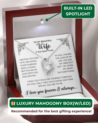To My Wife - It Was Meant To Be (Forever Love Necklace)
